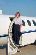 Joan and plane